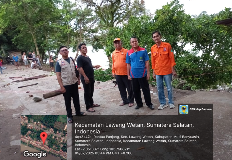 Tim Pemkab Muba Lakukan Kaji Cepat Longsor di Rantau Panjang